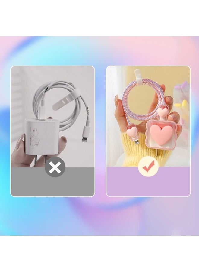 ChicAbode Cable Protector Cover, Cute Cable Protector for iPhone Charger, Kawaii Bow-Knot Data Cable Protector Anti-Bending, Data Cable USB Charger Wire Saver Protector Fit for iPhone 14 13 12 11 Pro Max-Blue - Image 3